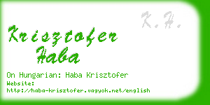 krisztofer haba business card